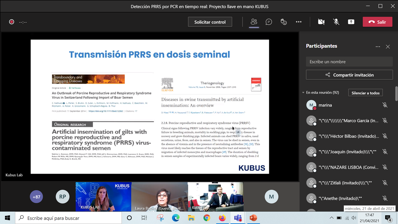 With great success in Europe and Latin America, KUBUS launches the project “PRRS-free seminal doses”.